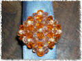 anello realizzato con cristalli bicono