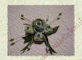 spilla fiore con pietre verdi in ceramica